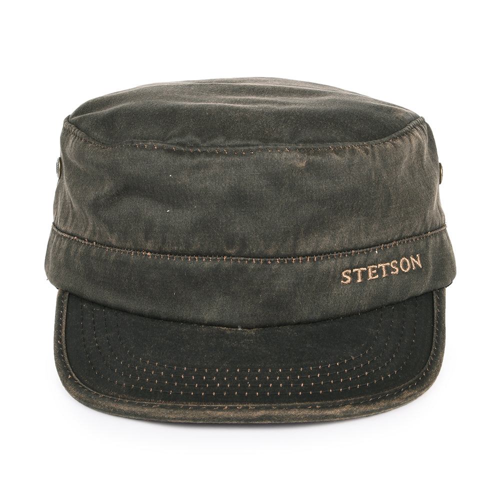 Casquette Militaire Weathered marron STETSON