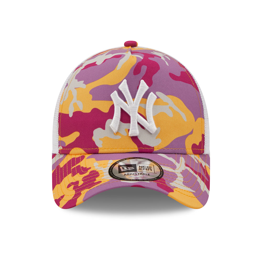 Casquette Trucker MLB Camo Pack A-Frame New York Yankees rose-blanc NEW ERA