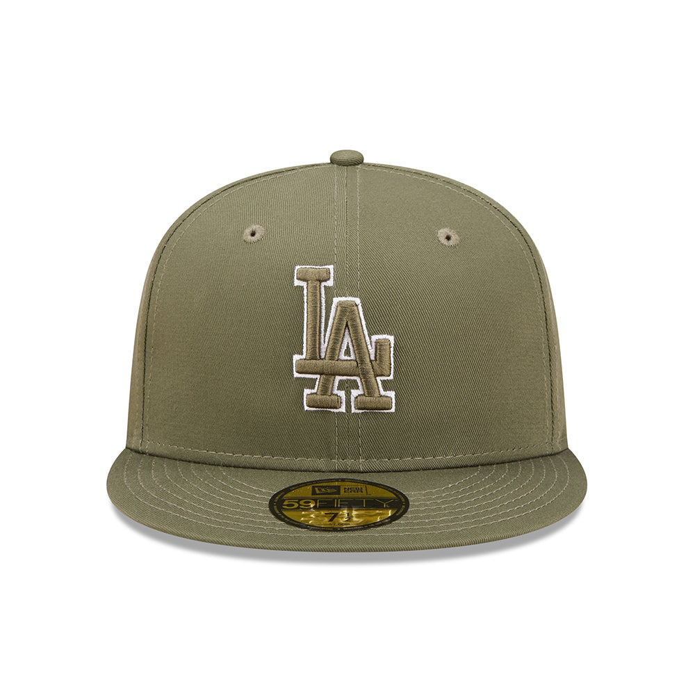 Casquette 59FIFTY MLB Team Outline L.A. Dodgers olive NEW ERA