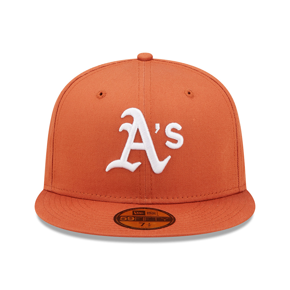 Casquette 59FIFTY MLB League Essential Oakland Athletics orange-blanc NEW ERA