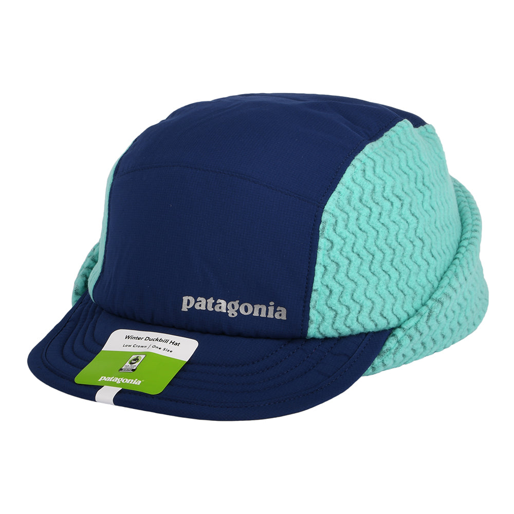 Casquette Hiver Bec-de-Canard Avec Protège-Oreilles bleu marine-turquoise PATAGONIA