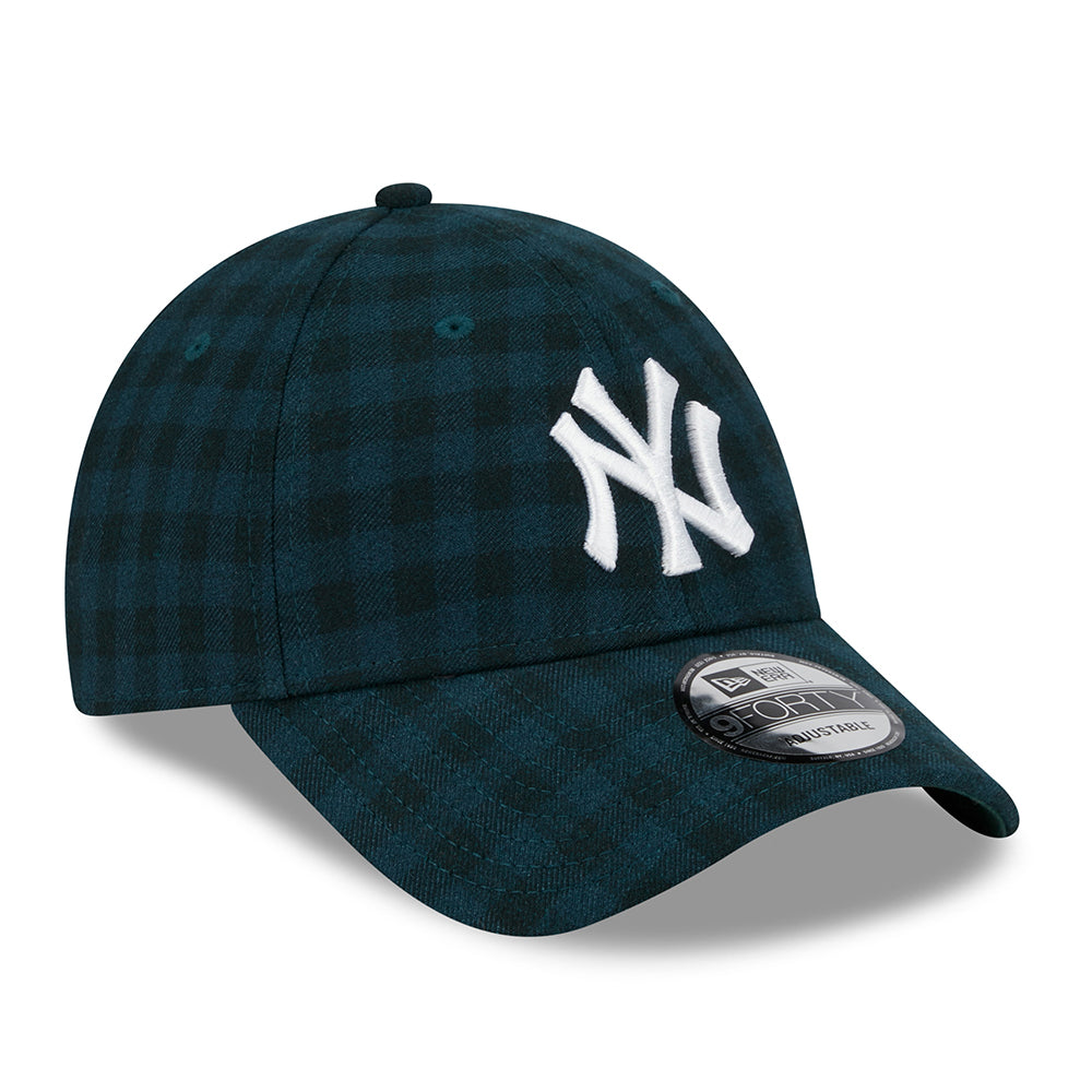 Casquette 9FORTY MLB Flannel New York Yankees vert foncé-blanc NEW ERA