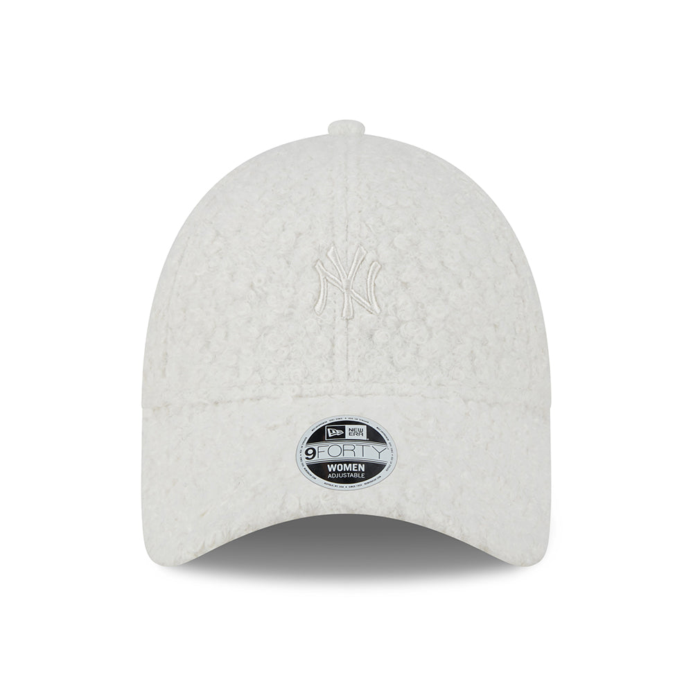 Casquette Femme 9FORTY MLB Hypertexture New York Yankees blanc cassé NEW ERA