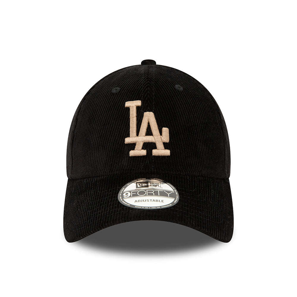 Casquette 9FORTY MLB Cord L.A. Dodgers noir-marron clair NEW ERA