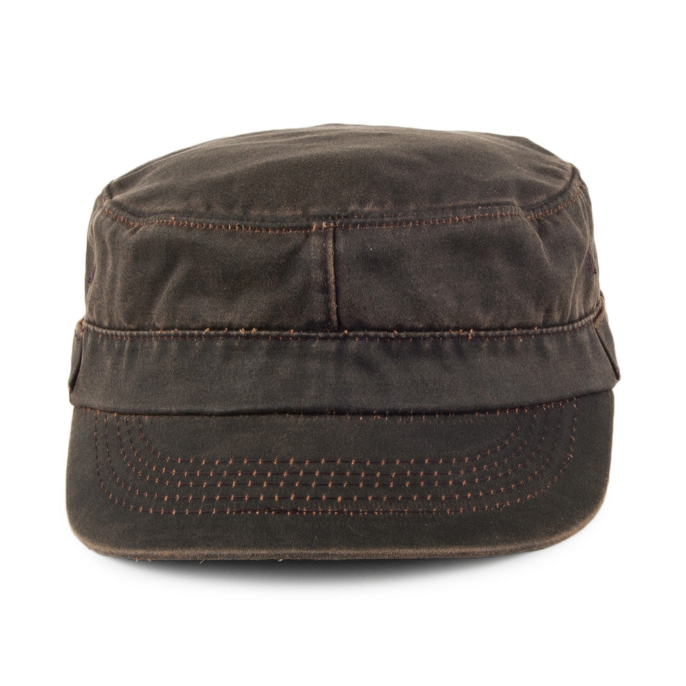 Casquette Militaire en Coton Effet Usé marron DORFMAN PACIFIC