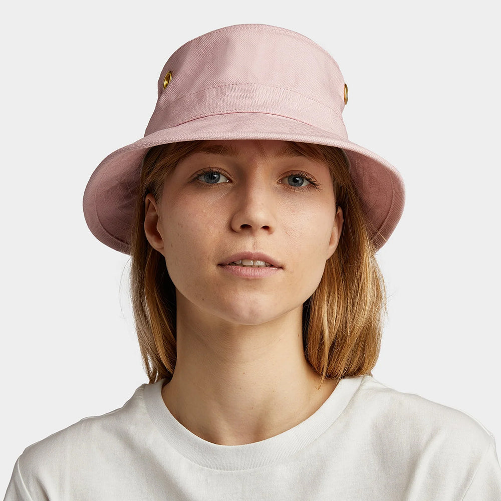 Chapeau Bob en Toile de Coton Iconic T1 rose clair TILLEY