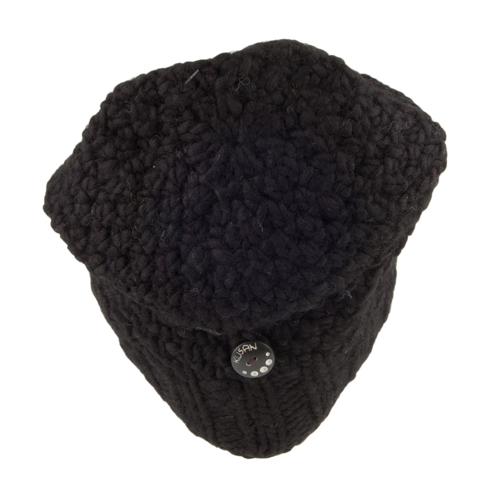 Bonnet Boutonné noir KUSAN