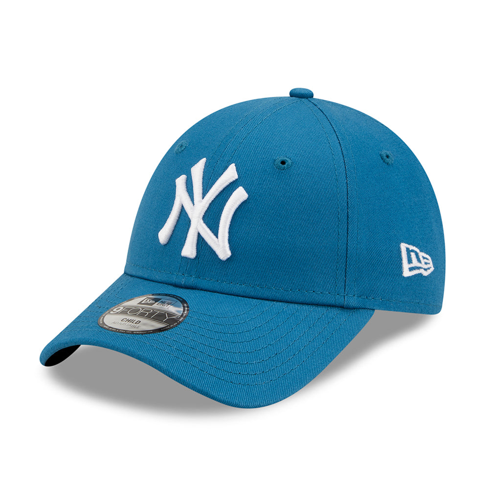 Casquette Enfant 9FORTY MLB League Essential New York Yankees bleu sarcelle-blanc NEW ERA