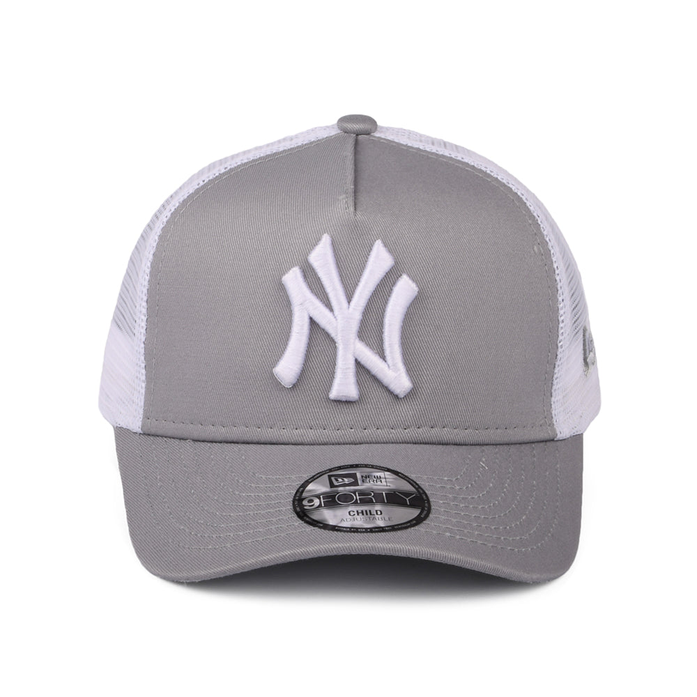 Casquette Trucker Enfant A-Frame 9FORTY Essential New York Yankees graphite-blanc NEW ERA