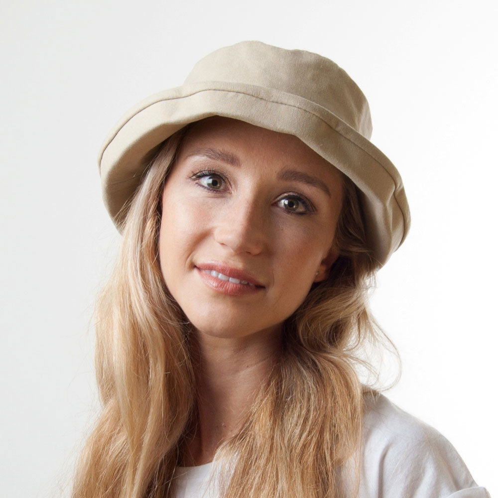 Chapeau Bob Pliable Arbres beige SUR LA TETE - VENTE EN GROS