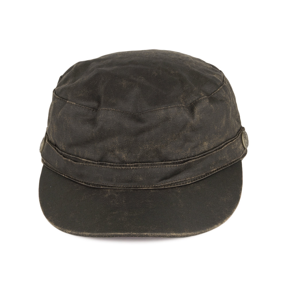 Casquette Militaire en Coton à Effet Usé marron JAXON & JAMES - VENTE EN GROS