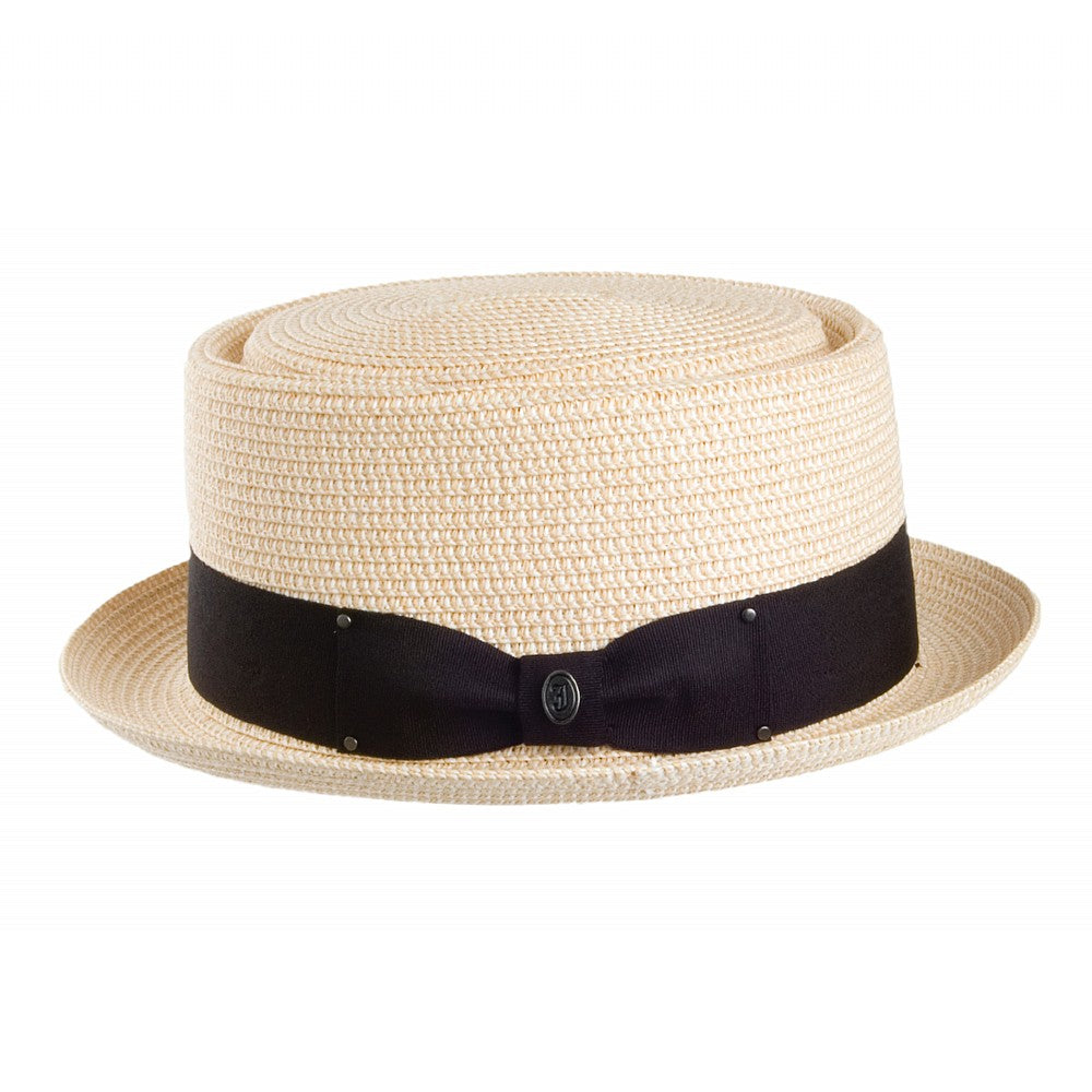 Chapeau Pork Pie en Paille Toyo Braided naturel JAXON & JAMES - VENTE EN GROS