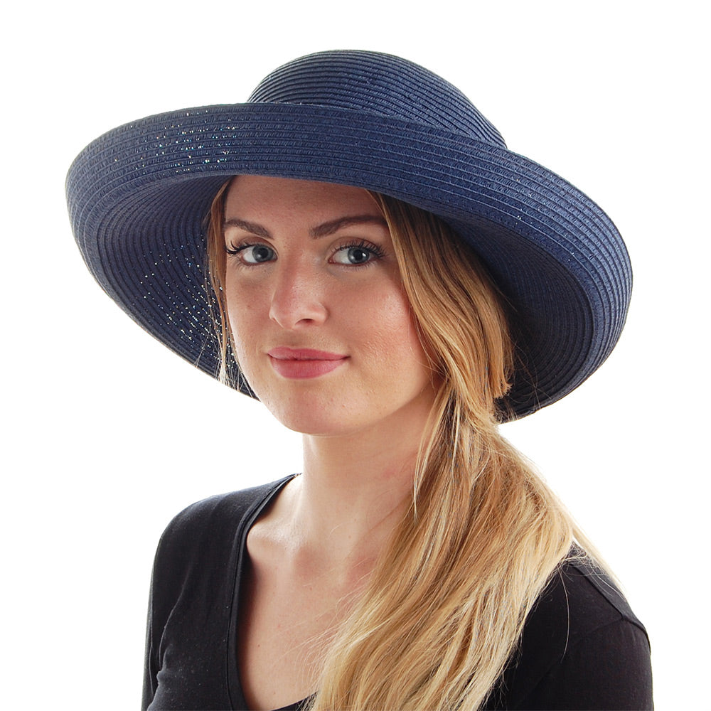 Chapeau Été Pliable Traveller bleu marine SUR LA TÊTE - VENTE EN GROS