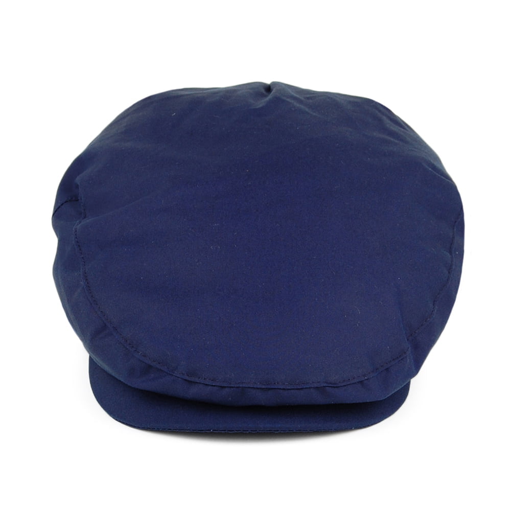 Casquette Plate en Coton Ciré British Millerain bleu marine JAXON & JAMES - VENTE EN GROS